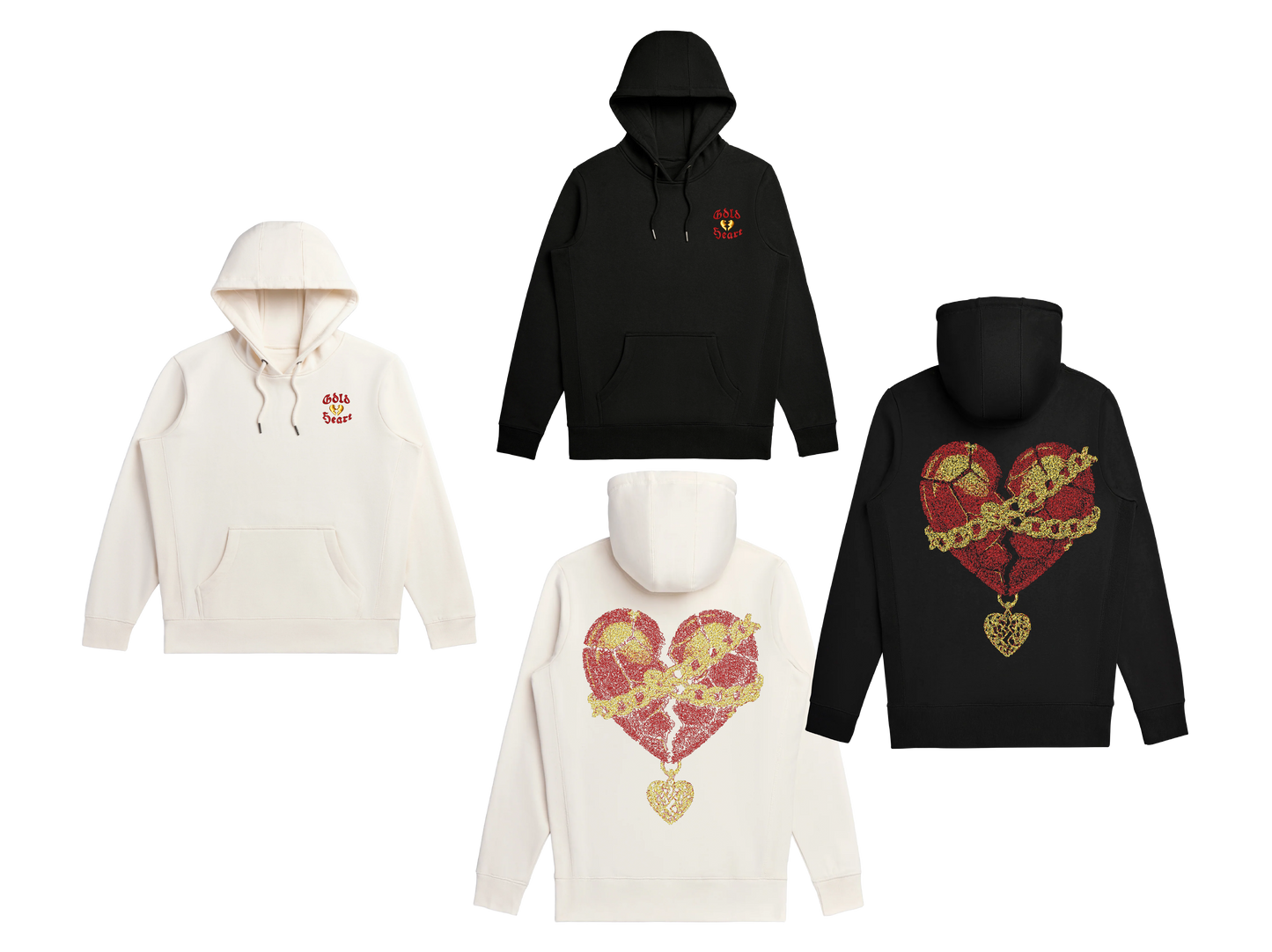 Gold Heart "Mended Gold" Hoodie