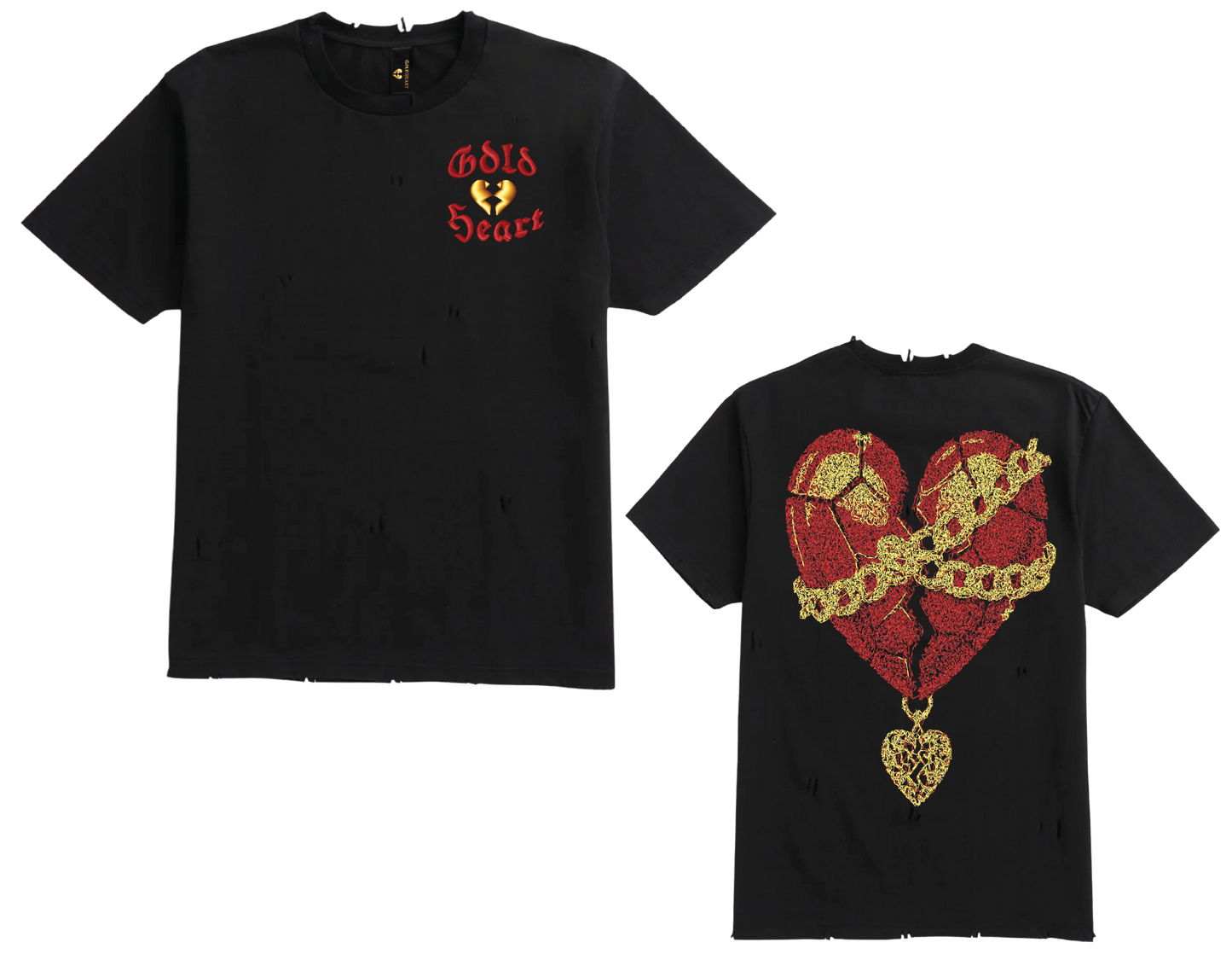 Gold Heart "Mended Gold Tee'